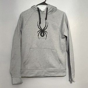 Spyder heather gray pullover hoodie, size M
